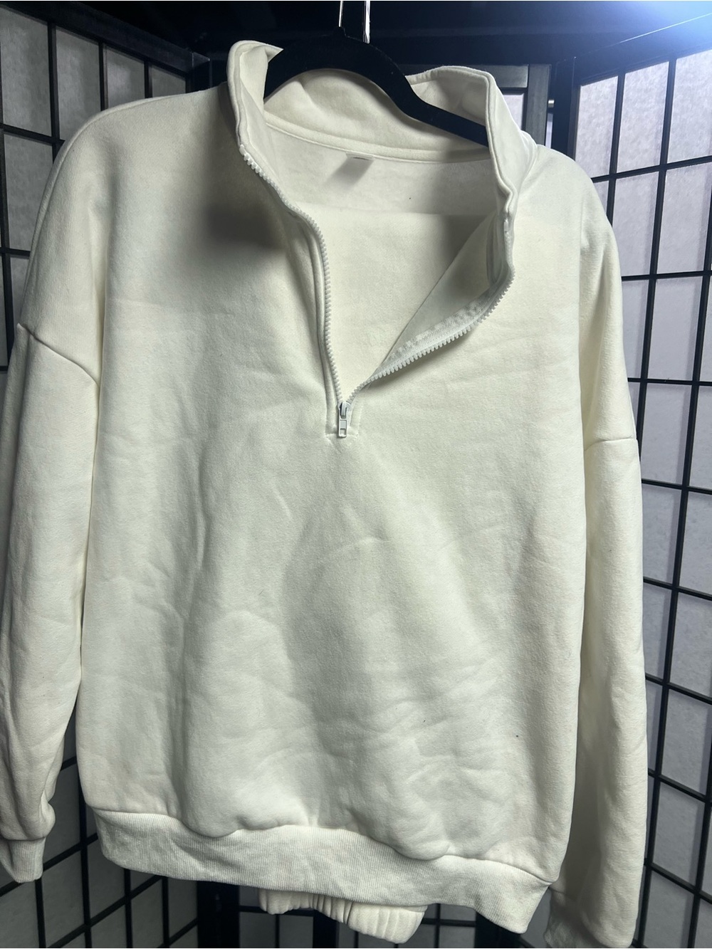 Men's Half-Zip Pullover Sweater - Cream